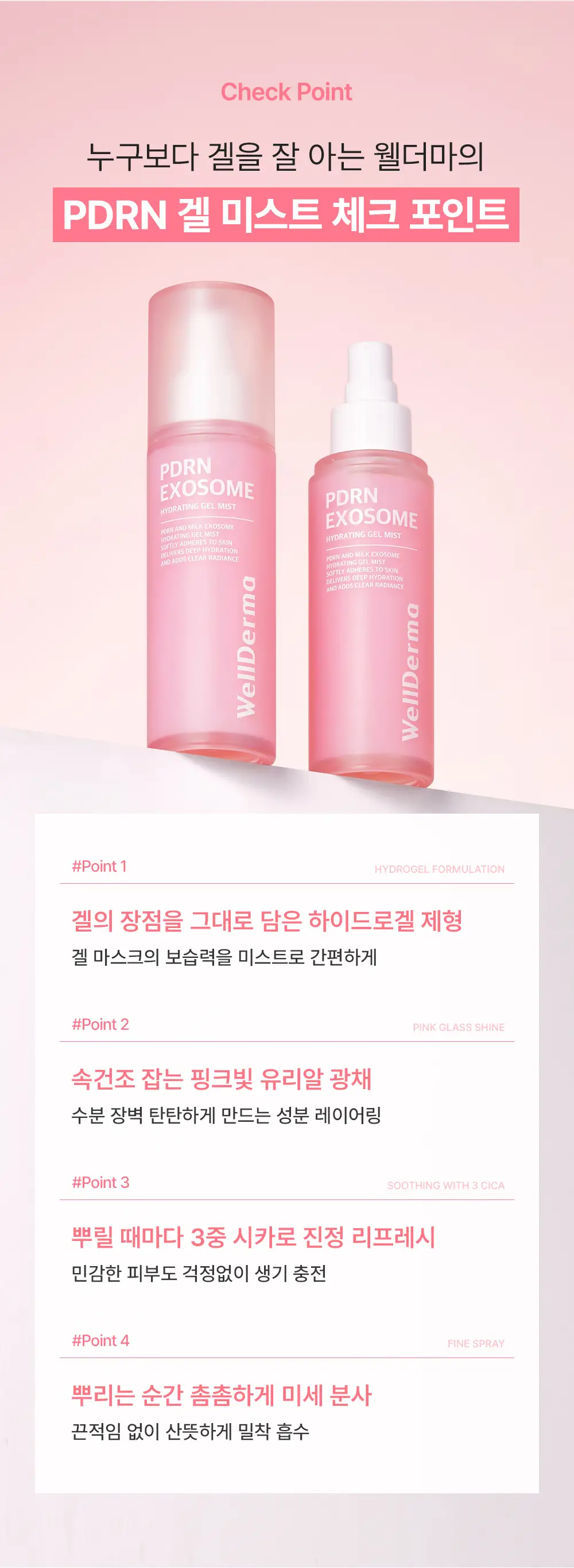 [겔크림 미니 증정] [겉쫀속촉/화잘먹] 웰더마 PDRN 엑소좀 젤리 겔 미스트 100ml 상세페이지 19